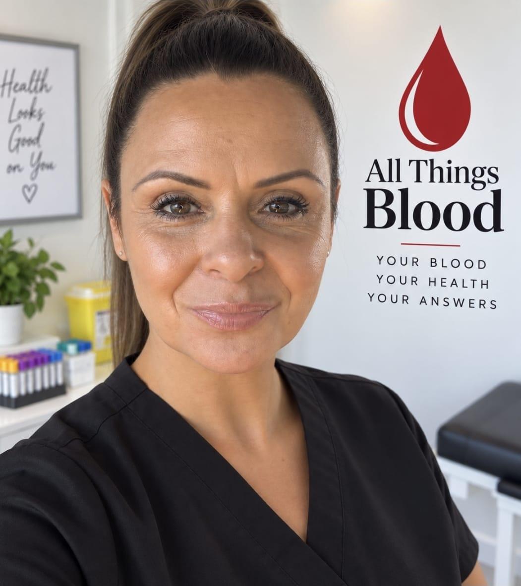 Jaime Talbot, who takes every appointment at All Things Blood.